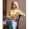 imagesiliteelon Button Down Shirts Women Oxford Shirt Long Sleeve Stretch Dress Shirts Wrinkle Free Business Work Office BlouseKhaki