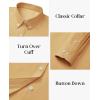 imagesiliteelon Button Down Shirts Women Oxford Shirt Long Sleeve Stretch Dress Shirts Wrinkle Free Business Work Office BlouseKhaki