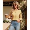 imagesiliteelon Button Down Shirts Women Oxford Shirt Long Sleeve Stretch Dress Shirts Wrinkle Free Business Work Office BlouseKhaki