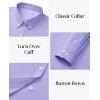 imagesiliteelon Button Down Shirts Women Oxford Shirt Long Sleeve Stretch Dress Shirts Wrinkle Free Business Work Office BlouseLavender