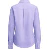 imagesiliteelon Button Down Shirts Women Oxford Shirt Long Sleeve Stretch Dress Shirts Wrinkle Free Business Work Office BlouseLavender