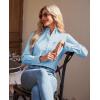 imagesiliteelon Button Down Shirts Women Oxford Shirt Long Sleeve Stretch Dress Shirts Wrinkle Free Business Work Office BlouseLight Blue