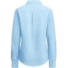 imagesiliteelon Button Down Shirts Women Oxford Shirt Long Sleeve Stretch Dress Shirts Wrinkle Free Business Work Office BlouseLight Blue