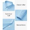 imagesiliteelon Button Down Shirts Women Oxford Shirt Long Sleeve Stretch Dress Shirts Wrinkle Free Business Work Office BlouseLight Blue