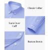 imagesiliteelon Button Down Shirts Women Oxford Shirt Long Sleeve Stretch Dress Shirts Wrinkle Free Business Work Office BlousePurplish Blue
