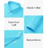 imagesiliteelon Button Down Shirts Women Oxford Shirt Long Sleeve Stretch Dress Shirts Wrinkle Free Business Work Office BlouseSky Blue