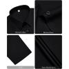 imagesiliteelon Womens Stain Shield Dress Shirts Wrinkle Free Short Sleeve Solid Tops Blouses Button Down ShirtsBlack