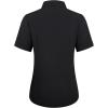 imagesiliteelon Womens Stain Shield Dress Shirts Wrinkle Free Short Sleeve Solid Tops Blouses Button Down ShirtsBlack