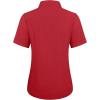 imagesiliteelon Womens Stain Shield Dress Shirts Wrinkle Free Short Sleeve Solid Tops Blouses Button Down ShirtsBright Red