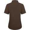 imagesiliteelon Womens Stain Shield Dress Shirts Wrinkle Free Short Sleeve Solid Tops Blouses Button Down ShirtsBrown