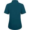 imagesiliteelon Womens Stain Shield Dress Shirts Wrinkle Free Short Sleeve Solid Tops Blouses Button Down ShirtsInk Blue