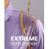 imagesiliteelon Womens Stain Shield Dress Shirts Wrinkle Free Short Sleeve Solid Tops Blouses Button Down ShirtsLavender