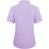 imagesiliteelon Womens Stain Shield Dress Shirts Wrinkle Free Short Sleeve Solid Tops Blouses Button Down ShirtsLavender