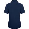 imagesiliteelon Womens Stain Shield Dress Shirts Wrinkle Free Short Sleeve Solid Tops Blouses Button Down ShirtsNavy Blue