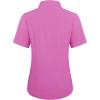 imagesiliteelon Womens Stain Shield Dress Shirts Wrinkle Free Short Sleeve Solid Tops Blouses Button Down ShirtsRose Red