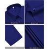imagesiliteelon Womens Stain Shield Dress Shirts Wrinkle Free Short Sleeve Solid Tops Blouses Button Down ShirtsRoyal Blue
