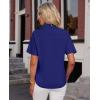 imagesiliteelon Womens Stain Shield Dress Shirts Wrinkle Free Short Sleeve Solid Tops Blouses Button Down ShirtsRoyal Blue