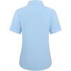 imagesiliteelon Womens Stain Shield Dress Shirts Wrinkle Free Short Sleeve Solid Tops Blouses Button Down ShirtsSky Blue