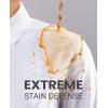 imagesiliteelon Womens Stain Shield Dress Shirts Wrinkle Free Short Sleeve Solid Tops Blouses Button Down ShirtsWhite