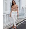 imageBlingfit Cold Shoulder Tops Summer Tunic Shirts for Women T Shirts V Neck Short Sleeve Casual Tees Blouses 2025Bohemian Prints