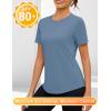 imageBlingfit Workout Tops for Women Short Sleeve Yoga Shirts Sports Gym Tshirts Quick Drying Running Top UPF 80 Sun ProtectionBlackblack
