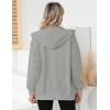 imageBlingfit Zip Up Hoodies for Women Oversized Y2K Velvet Sweatshirt Long Sleeve 2024 Fashion Hoodie Jacket with PocketAgrey