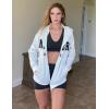 imageBlingfit Zip Up Hoodies for Women Oversized Y2K Velvet Sweatshirt Long Sleeve 2024 Fashion Hoodie Jacket with PocketAlight Grey