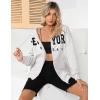imageBlingfit Zip Up Hoodies for Women Oversized Y2K Velvet Sweatshirt Long Sleeve 2024 Fashion Hoodie Jacket with PocketAlight Grey