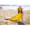 imageII ININ Womens 2025 Maxi Sundresses Summer Beach Long Wrap VNeck FloralSolid Casual Dress for WomenAyellow
