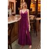imageII ININ Womens 2025 Maxi Sundresses Summer Beach Long Wrap VNeck FloralSolid Casual Dress for WomenVelvet Wine