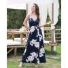 imageII ININ Womens 2025 Maxi Sundresses Summer Beach Long Wrap VNeck FloralSolid Casual Dress for WomenZfloral 01