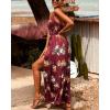 imageII ININ Womens 2025 Maxi Sundresses Summer Beach Long Wrap VNeck FloralSolid Casual Dress for WomenZfloral 09