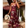 imageII ININ Womens 2025 Maxi Sundresses Summer Beach Long Wrap VNeck FloralSolid Casual Dress for WomenZfloral 09