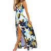 imageII ININ Womens 2025 Maxi Sundresses Summer Beach Long Wrap VNeck FloralSolid Casual Dress for WomenZfloral 13