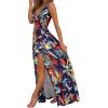 imageII ININ Womens 2025 Maxi Sundresses Summer Beach Long Wrap VNeck FloralSolid Casual Dress for WomenZfloral 24