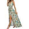 imageII ININ Womens 2025 Maxi Sundresses Summer Beach Long Wrap VNeck FloralSolid Casual Dress for WomenZfloral 49