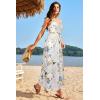 imageII ININ Womens 2025 Maxi Sundresses Summer Beach Long Wrap VNeck FloralSolid Casual Dress for WomenZfloral 50