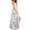 imageII ININ Womens 2025 Maxi Sundresses Summer Beach Long Wrap VNeck FloralSolid Casual Dress for WomenZfloral 50