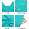 imageII ININ Womens 2025 Sundresses Casual Summer Tank Dress V Neck Sleeveless Button Down Midi Floral Beach Dress with PocketsBlake Blue
