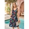 imageII ININ Womens 2025 Sundresses Casual Summer Tank Dress V Neck Sleeveless Button Down Midi Floral Beach Dress with PocketsFloral D