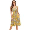 imageII ININ Womens 2025 Sundresses Casual Summer Tank Dress V Neck Sleeveless Button Down Midi Floral Beach Dress with PocketsFloral L