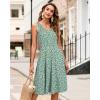 imageII ININ Womens 2025 Sundresses Casual Summer Tank Dress V Neck Sleeveless Button Down Midi Floral Beach Dress with PocketsFloralgreen