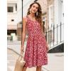 imageII ININ Womens 2025 Sundresses Casual Summer Tank Dress V Neck Sleeveless Button Down Midi Floral Beach Dress with PocketsFloralred