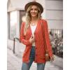 imageII ININ Womens Cardigan Sweater Fall Fashion Cable Knit Open Front Cardigan Long Button Down Sweater Outerwear Coat