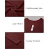 imageII ININ Womens Fall Sweater 2024 Long Sleeve Tops Fashion Outfits Trendy Casual V Neck Oversized Pullover SweatersDark Red