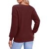 imageII ININ Womens Fall Sweater 2024 Long Sleeve Tops Fashion Outfits Trendy Casual V Neck Oversized Pullover SweatersDark Red