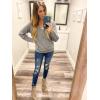 imageII ININ Womens Fall Sweater 2024 Long Sleeve Tops Fashion Outfits Trendy Casual V Neck Oversized Pullover SweatersGray