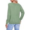 imageII ININ Womens Fall Sweater 2024 Long Sleeve Tops Fashion Outfits Trendy Casual V Neck Oversized Pullover SweatersLight Green