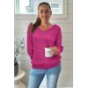 imageII ININ Womens Fall Sweater 2024 Long Sleeve Tops Fashion Outfits Trendy Casual V Neck Oversized Pullover SweatersRose Red