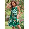 imageII ININ Womens Summer Casual Dress Sleeveless Midi Tank Dress Drawstring Button Down Sundress with PocketsFloral 07